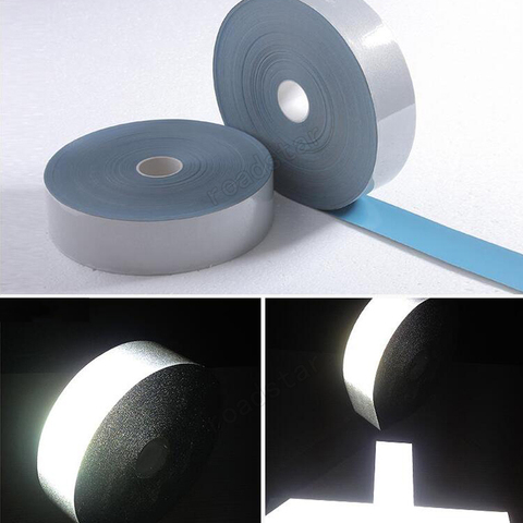 High Visibility Safety Heat-transfer Vinyl Film DIY Silver Reflective Iron on Fabric Clothing Tape ► Photo 1/6