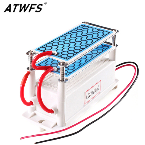 ATWFS Portable Ceramic Ozone Generator 220V/110V 10g Double Integrated Long Life Ceramic Plate Ozonizer Air Water Air Purifier ► Photo 1/6