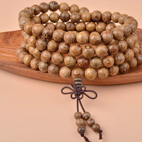 Multilayer Wenge Prayer Beads Tibetan Buddhist Mala Buddha Bracelet Rosary Wooden For Women Men ► Photo 1/1