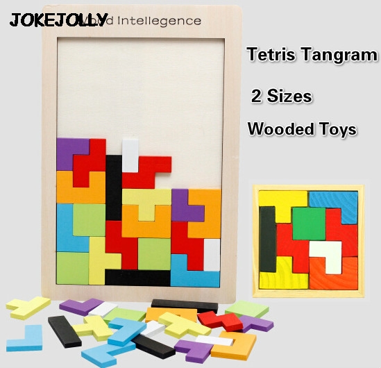 Baby Kids Wooden Tangram Brain-Teaser Puzzle Preschool Intellectual Toy TO 