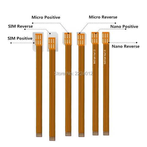 SIM Card extension converter to 3FF micro 2FF standard 4FF Nano sim card Soft Flex FPC Cable Extender 126mm adapter converter ► Photo 1/3