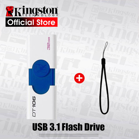 Kingston USB Flash Drive DT106 Pendrive usb3.1 16GB 32GB U Disk Pen Drive usb 16gb 32gb Memory Flash Memoria ► Photo 1/5