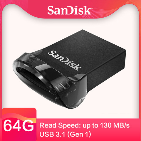 SANDISK ULTRA FIT USB 3.1 FLASH DRIVE 16GB  32GB 64GB 128GB  256GB  Up to 130MB/s read ► Photo 1/6