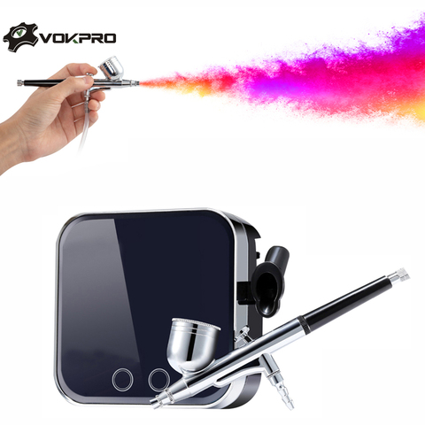 0.3mm 7CC  Airbrush Kit Compressor Portable Touch Machine Air Brush Use For Tattoo Body Paint Tool acrylic nail kit Airbrush ► Photo 1/6