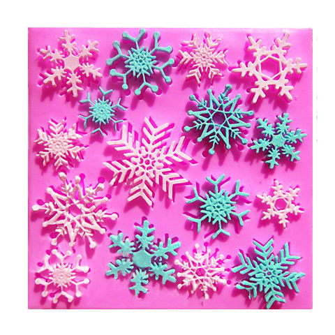 Special Offer for Christmas cake baking tools Beautiful snowflake cake decoration tools silicone molds F0765 ► Photo 1/4