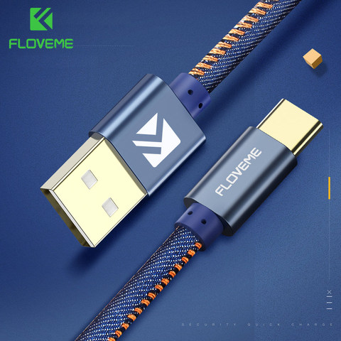 FLOVEME USB C Cable For OnePlus 6 5T 5 3T 3 2 Demin Cowboy USB Type C Cable For One Plus 5 5T 6 3 3T 2 Charging Cabo For Honor 9 ► Photo 1/6