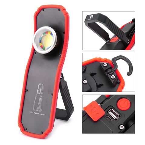 60W Portable Flashlight Torch USB Rechargeable LED Work Light Magnetic COB Lantern Hanging Outdoor Camping Hook Lamp Light ► Photo 1/6
