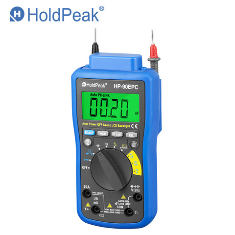 HoldPeak HP-90EPC Multimetro Digital USB Multimeter AC/DC Voltage Current C/F Temperature Tester DMM USB Interface Support PC ► Photo 1/6