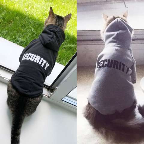 Security Cat Clothes Pet Cat Coats Jacket Hoodies For Cats Outfit Warm Pet Clothing Rabbit Animals Pet Costume for Dogs 20 ► Photo 1/6
