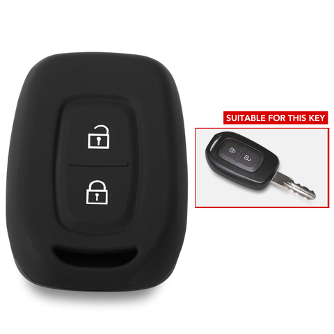 Soft Silicone Rubber Car Key Cover Case Shell For Renault Duster dacia scenic master megane 2 Buttons Remote Key Cover ► Photo 1/5