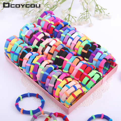 20PCS Candy Color Elastic Headband Hair Rope Rubber Bands Scrunchy Hair Accessories Gum for Girl Kid Ponytail ► Photo 1/6