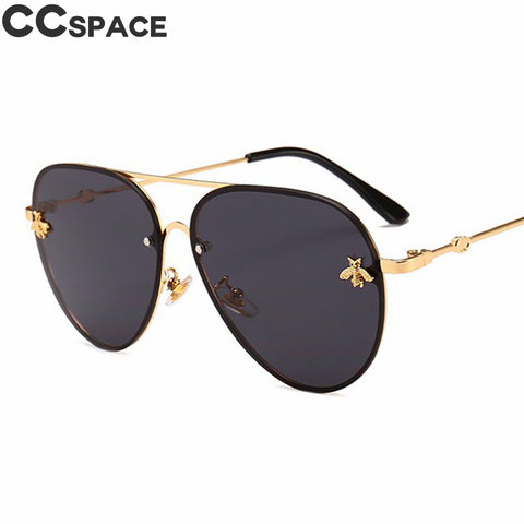 46023 Luxury Bee Pilot Sunglasses Women Fashion Shades Metal Frame Vintage Glasses Men Designer ► Photo 1/6