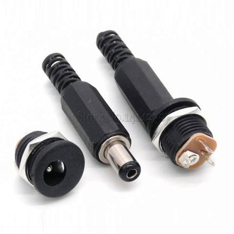DC Connector 5.5*2.1 5.5x2.1mm DC Power Connector Male Female Total 4Pcs( male 2pcs+ female 2pcs) DC-022 Power Socket Plug Jack ► Photo 1/1