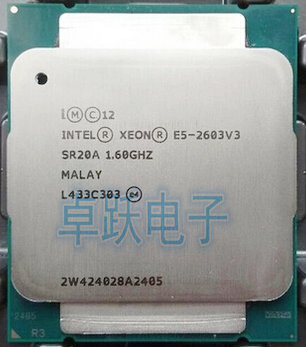 Original Intel Xeon processor E5 V3 E5-2603V3 CPU E5 2603 V3 1.60GHZ LGA2011-3 15MB 6-Core ► Photo 1/1