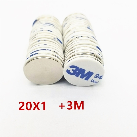 1-50PCS  with glue tape N35 Strong Bar Cuboid circle Magnets \ with 3M Double-sided adhesive Permanent magnet\ ► Photo 1/6