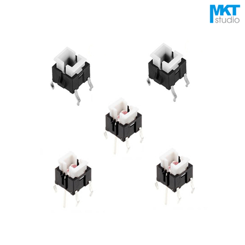 10Pcs 6*6mm Through Hole Micro Push Button Tactile Momentary Switch With LED Sample Green Yellow Red White Blue Yellow-Green ► Photo 1/2