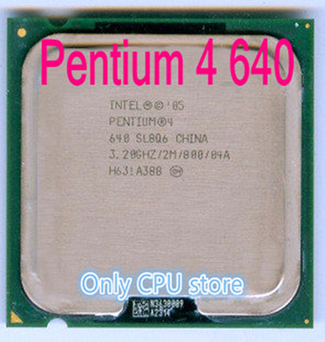 Free shipping Pentium 4 640 3.2GHz desktop processors CPU Socket 775 pin LGA775 Computer CPU Processor ► Photo 1/1
