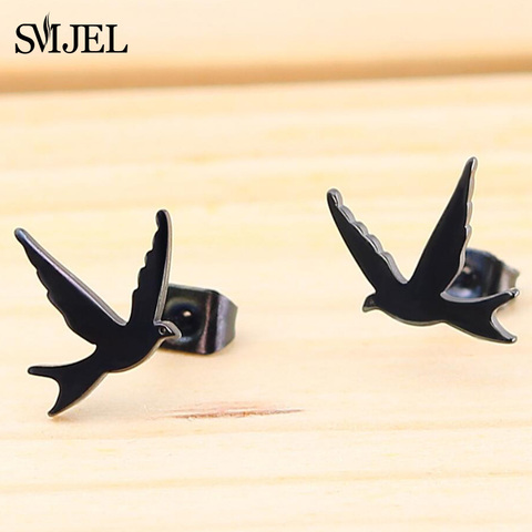 SMJEL Tiny Animal Bird Stud Earrings for Men Women Fashion Dove Jewelry 2022 Acessorios Hypoallergenic Earrings Wholesale ► Photo 1/4