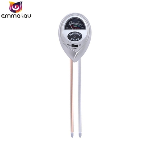 3in1 Round Head Soil PH Water Moisture Meter Three-Way Acidity Humidity Light Garden Plants Flowers Moist Tester Instrument Tool ► Photo 1/4