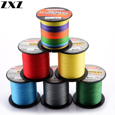 Brand 300M Multifilament PE Braided Fishing Line 4 Stands 100LB Multicolor Sea Fly Fishing Rope Cord Leader Coated Hook Link ► Photo 1/6
