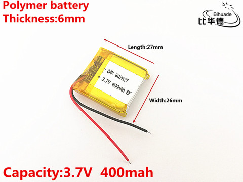 3.7V 400mAH 602627 602626 PLIB polymer lithium ion / Li-ion battery for SMART WATCH ► Photo 1/1