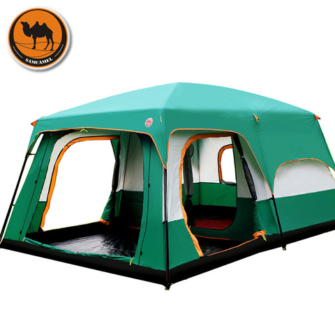 The Camel Outdoor 6/7/8/9/10-12 People Camping 4 Season Tent Outing Two Bedroom Tent Big Space High Quality Camping Tent Carpas ► Photo 1/5
