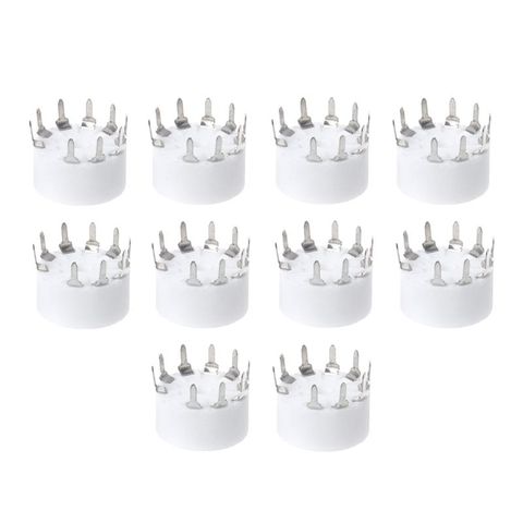 10Pcs 9-pin Outlet Electronic Tube Ceramic Sockets Gold Plated Tube Holder Audio Accessories ► Photo 1/6