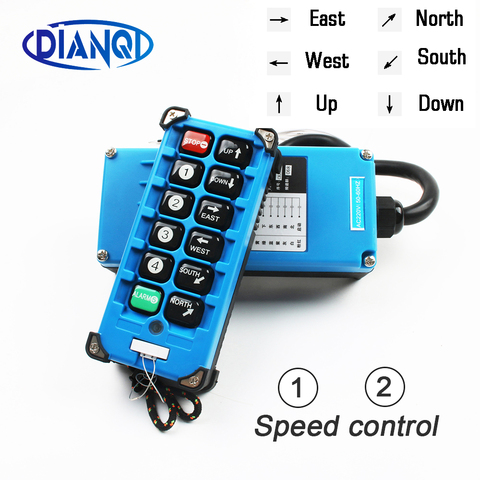 F21-E2B-8 industrial remote controller switches 8 Channels keys Direction button Hoist Crane Truck Radio Remote Control System ► Photo 1/5