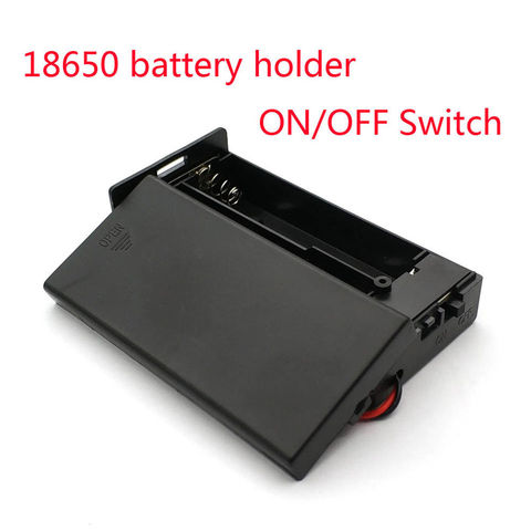 7.4V 18650 Battery Case Holder 2 Slots Wired Battery Storage Box with ON OFF Switch ► Photo 1/5
