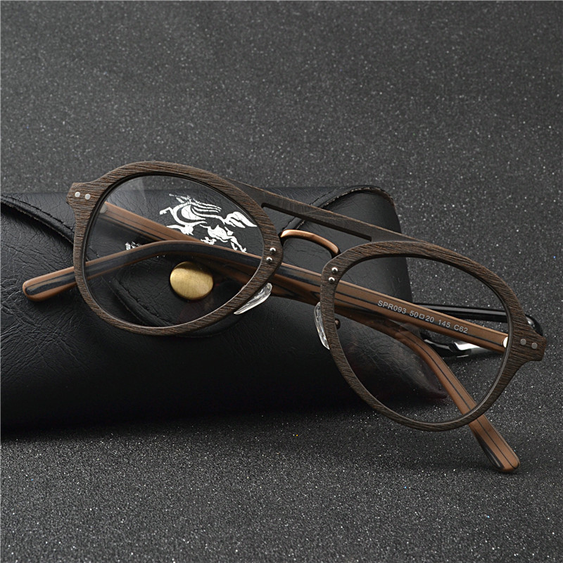 AZB Unisex Imitate Wood Clear Lens Eyeglasses Frame Retro Optical Glasses New 