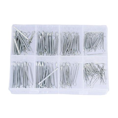 175 PC Galvanized Zinc Alloy Split Cotter Pins Fixing Set Assortment Kits Tool for Use With Cars/Lorry/Towing/Caravans/Machinery ► Photo 1/6