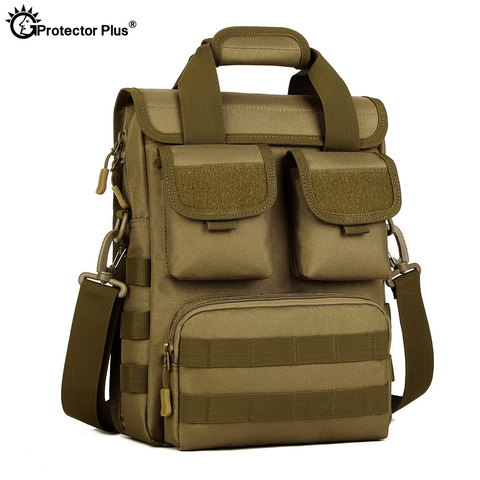 PROTECTOR PLUS Tactical Handbag 12 inches Laptop Military Style Crossbody Camouflage Molle Hunting Camping Hiking Sports Bag ► Photo 1/6