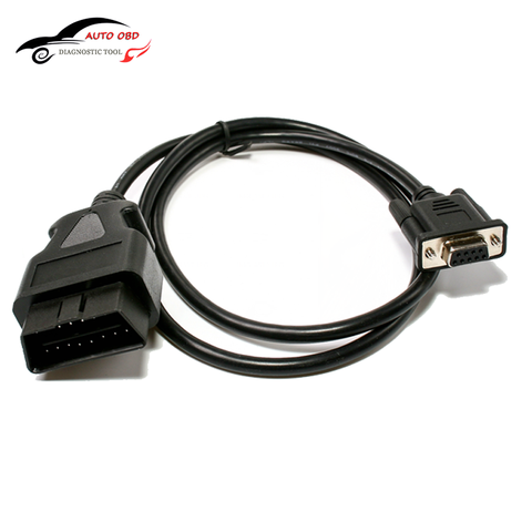 OBD 2 Cable 16 Pin To DB9 Female Serial Port RS232 Adapter Connector Car Cable 1.13 Meter 16PIN TO DB9 Serial RS232 OBD2 CABLE ► Photo 1/6