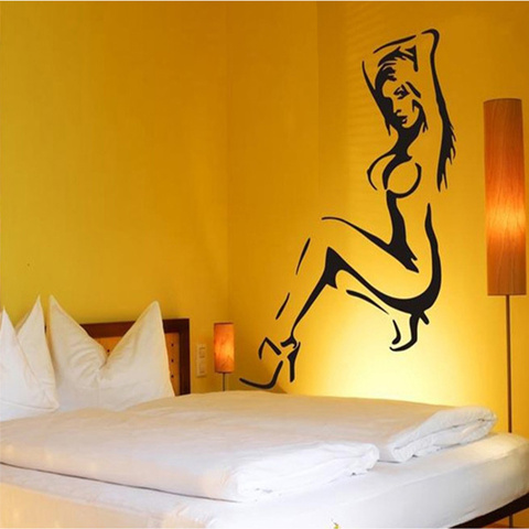 Naked Sexy Woman. Wall Sticker.