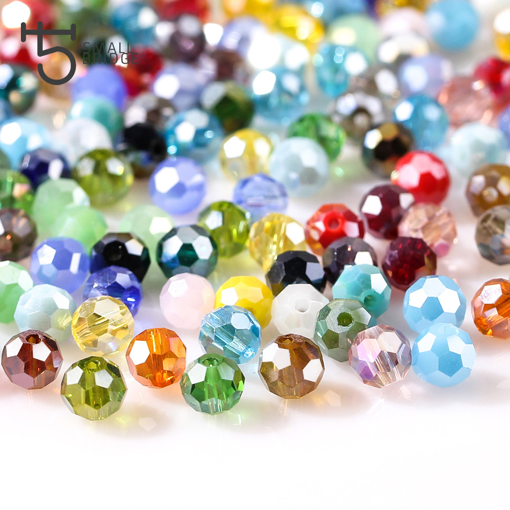 Buy 1 and Get 1 Free 4mm Glass Beads Round Crystal Beads Colorful Spacer  Bead For Bracelet Jewelry Making DIY Total 300PCS - AliExpress