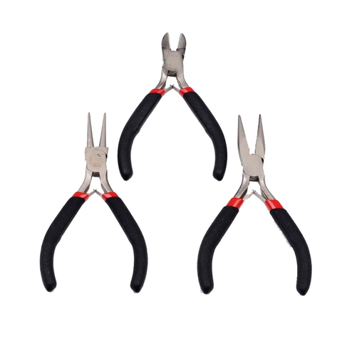 5 Pack Jewelry Pliers Set - Wire Cutter, Round Nose, Needle Nose