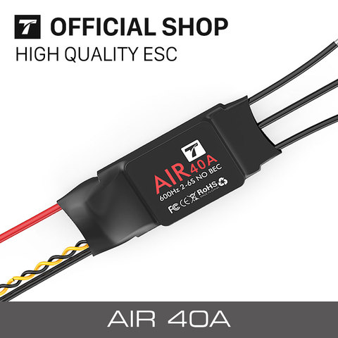 T-MOTOR ESC Air 40A (2-6S 600HZ NO BEC) Brushless Motor Electronic Speed Controller for Multicopter ► Photo 1/6