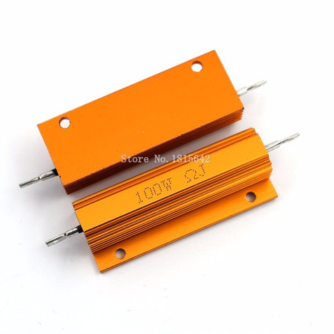 100W Aluminum Power Metal Shell Case Wirewound Resistor RX24 0.01 ~ 100K 0.05 0.1 0.5 1 2 4 6 8 10 20 100 150 200 500 1K 10K ohm ► Photo 1/1
