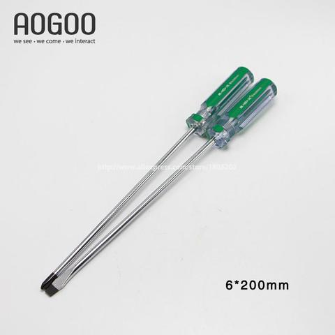 6*200mm 2Pcs/Lot Long and Hardness Screwdriver Tools Cross & Slotted Professional Industrial Tools ► Photo 1/1