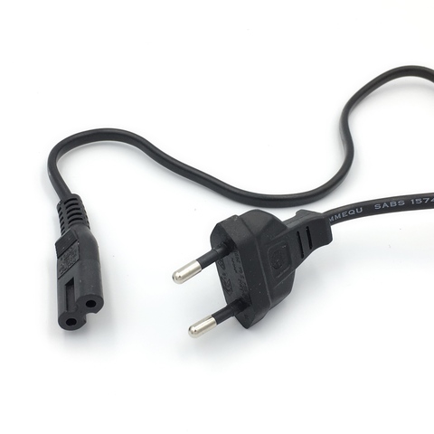 EU Power cable cord Figure 8 C7 to Euro Eu European 2 pin AC Plug power cable cord for cameras,printers,notebook etc ► Photo 1/4