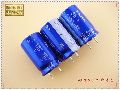 5PCS/50PCS ELNA Blue Robe RE3 Series 2200uF 35V 35V2200UF Electrolytic Capacitor ► Photo 1/3
