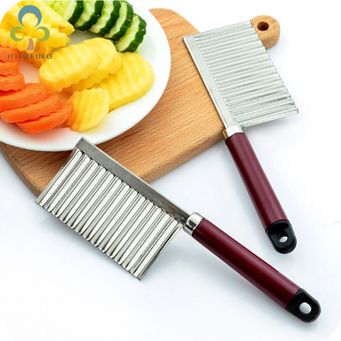 1Pcs MultifunctionPotato Knife Corrugated Knife Stainless Steel Wave Knife Potato Slicer Fries Cutter LXX ► Photo 1/5