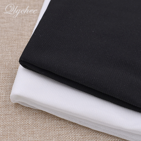 100*112cm Polyester Stretch Knitted Iron On Interfacing Sticking Lining Black White DIY Craft Quilting Patchwork ► Photo 1/6