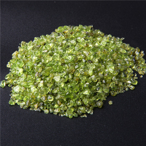 New Natural Peridot Olivine Chip Beads Green Quartz Crystal Tumbled Stone Rock Chips Beads for DIY Jewelry Making Crafts No Hole ► Photo 1/3
