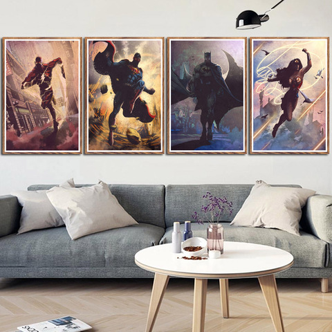 History Review On P577 Classic Superheroes Dc Comics Batman Flash Superman Wonder Woman Art Painting Silk Canvas Poster Wall Home Decor Aliexpress Er Abi Alitools Io - Home Decor Dc