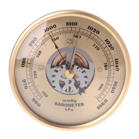 108mm Wall Mounted Barometer Perspective Round Dial Air Weather Station mmHg/hPa ► Photo 1/6