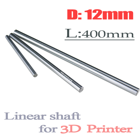 2pcs/lot 3D printer rod shaft WCS 12mm linear shaft L 400 mm chrome plated linear motion guide rail round rod Shaft  cnc robot ► Photo 1/1