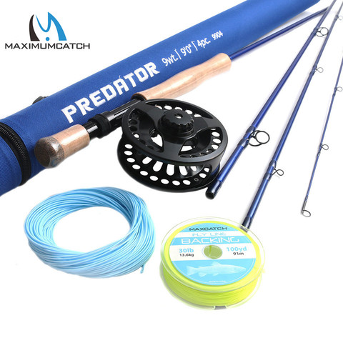 Maximumcatch 9FT Saltwater Fly Rod 8/9/10wt 4pcs 30T SK Carbon Fiber Fly Fishing Rod with 8/9/10wt Fly reel&Line Combo ► Photo 1/1
