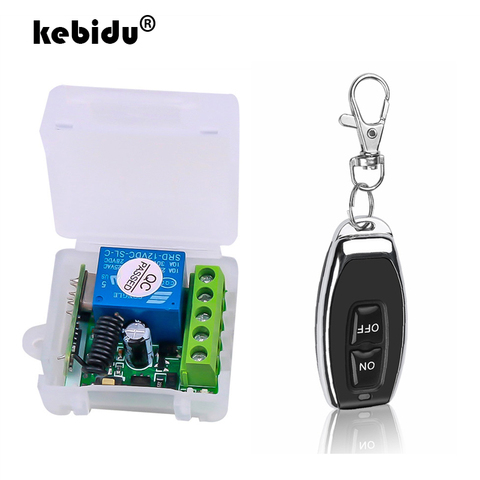 kebidu DC12V 10A Relay 1 CH Wireless RF Remote Control Switch Transmitter with Receiver Module 433mhz LED Remote Control ► Photo 1/6