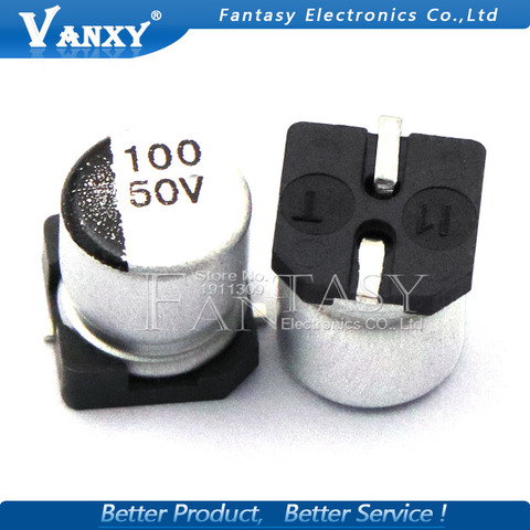 10PCS Electrolytic capacitor 50V100UF 8*10mm SMD aluminum electrolytic capacitor 100uf 50v ► Photo 1/1